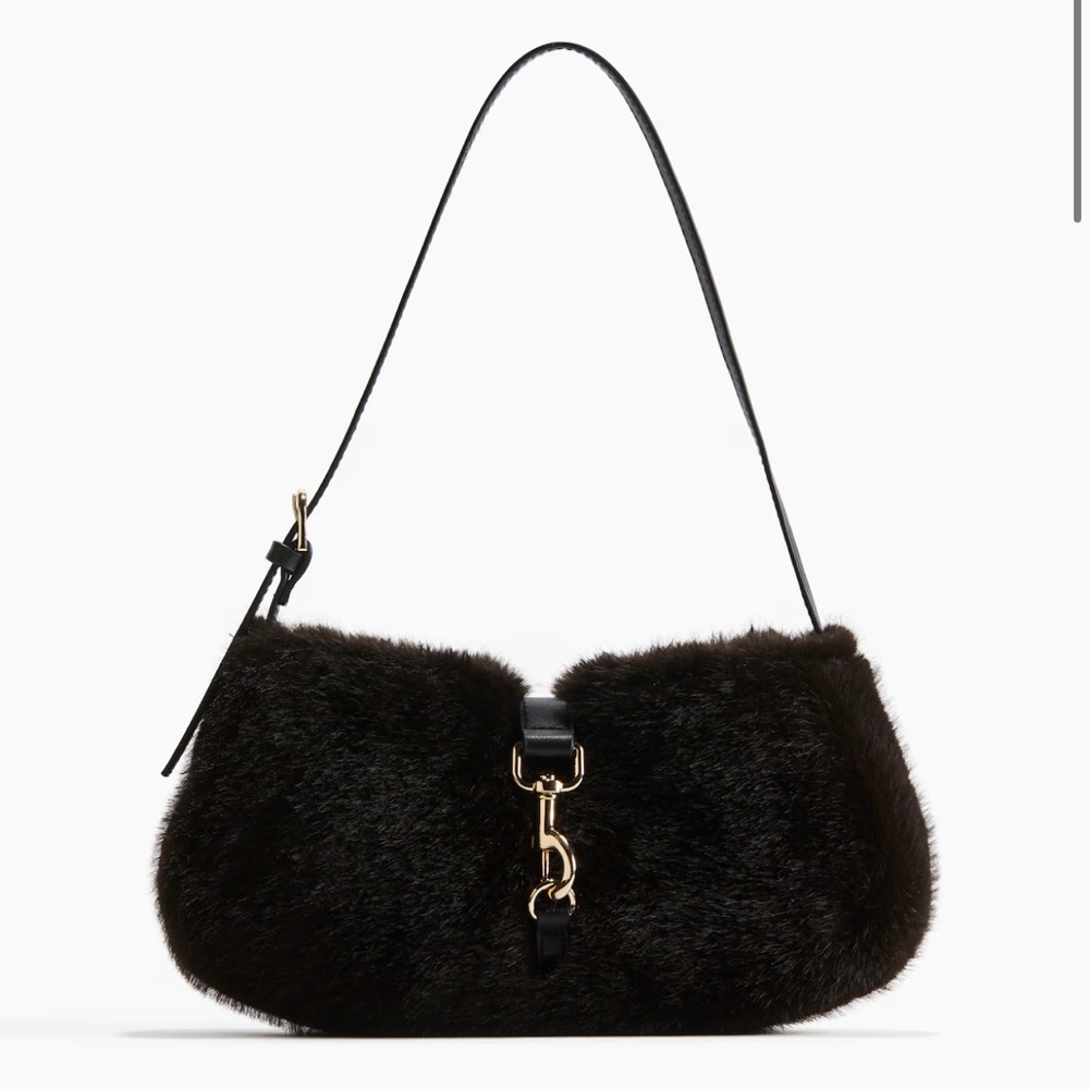 Brown Fur Shoulder Bag